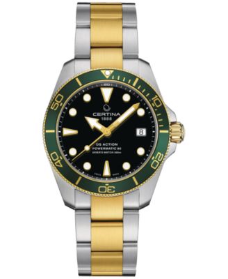 Certina - Women's Swiss Automatic DS Action Diver Two-Tone Stainless Steel Bracelet Watch 38mm