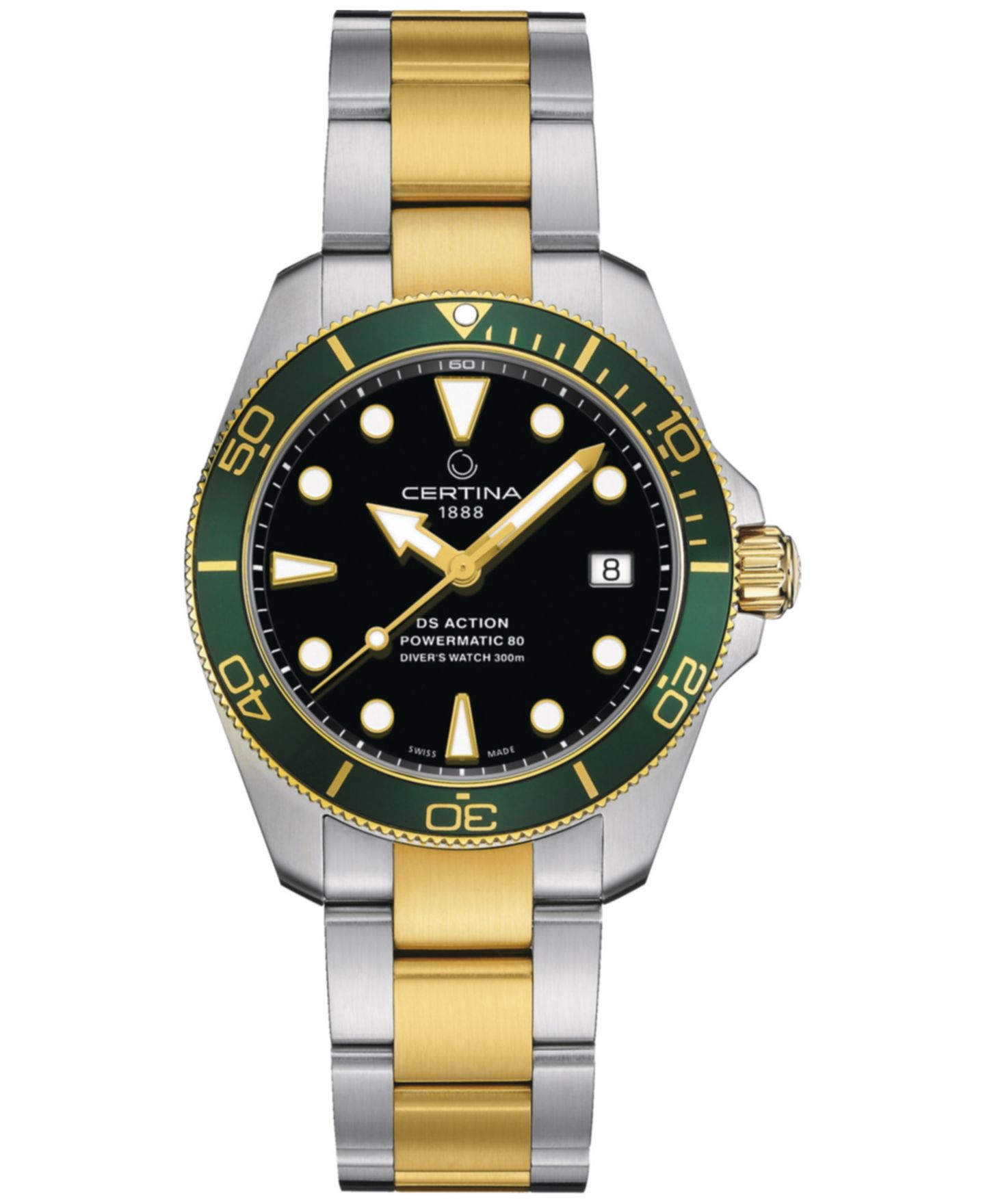 Женские часы Certina Swiss Automatic DS Action Diver Two-Tone Stainless Steel Bracelet Watch 38mm — фото 1