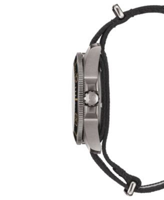 Men's Swis Automatic DS Action Black & Orange Synthetic Strap Watch 43mm