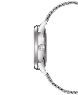 Men's Swiss Automatic DS-1 Stainless Steel Bracelet Mesh Bracelet & Brown Leather Strap Watch 40mm Gift Set