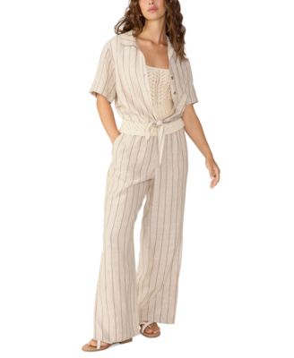 Sanctuary - Women's Ocean Striped Short-Sleeve High-Low Shirt