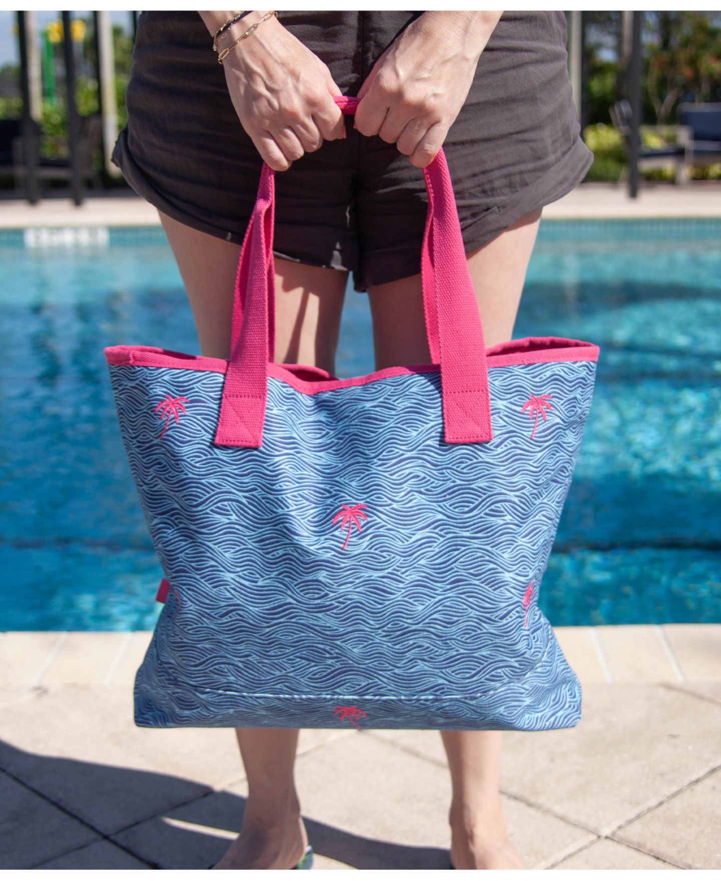 Женская сумка Shady Lady Extra Large, 100% Cotton Canvas Carryall, цвет: Синий — фото 5
