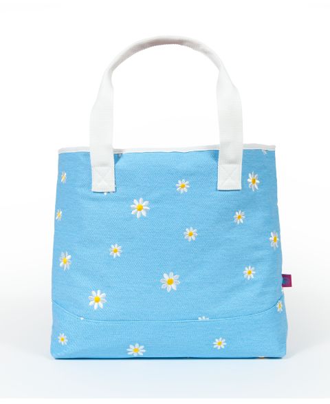 Женская сумка Shady Lady Daisy Extra Large, 100% Cotton Canvas Carryall, цвет: Синий