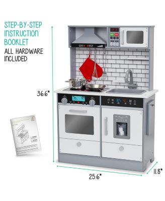 Lil  Jumbl Kitchen Set for Kids, Freestanding Kitchen W/9-Piece Accessory Set