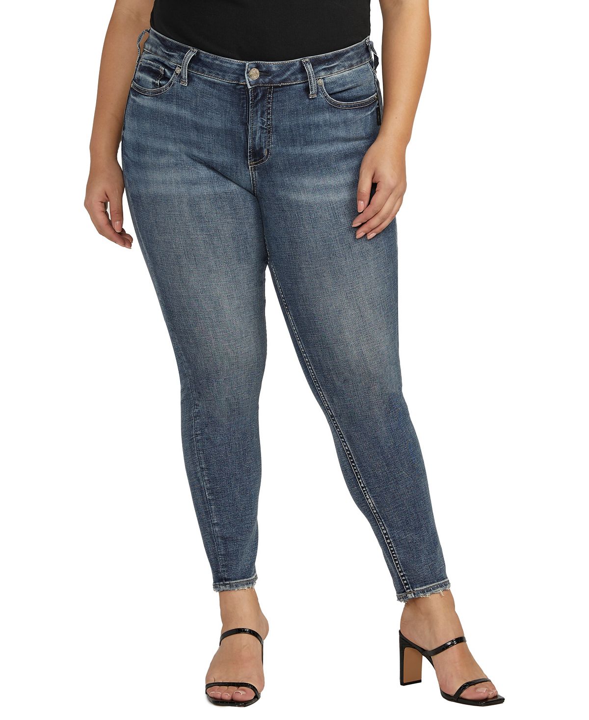 Silver Jeans Co. Plus Size Suki Mid Rise Skinny Leg Jeans view 1 — MAYCSS fashion products
