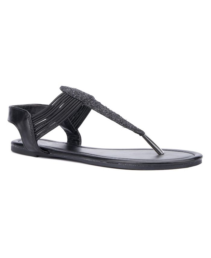 New York & Company Women's Freya TStrap Gladiator Ankle Strap Sandals