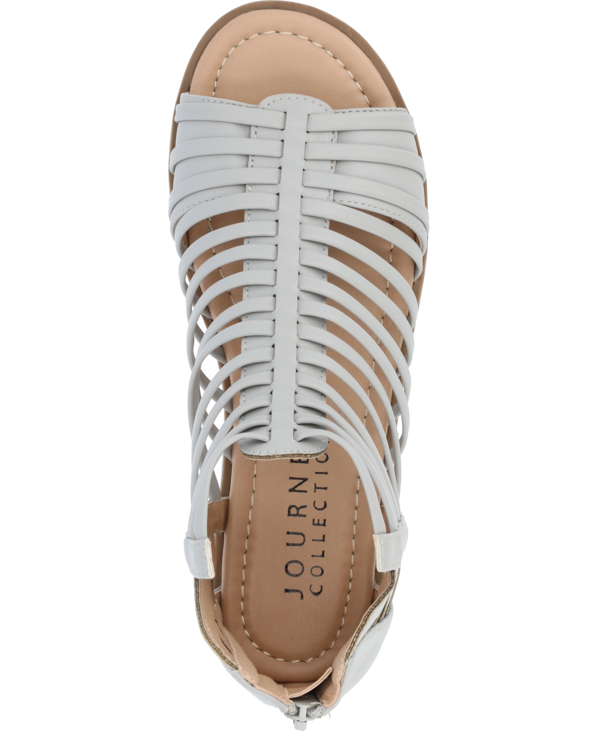 Journee Collection Women's Delilah Gladiator Sliver Wedge Sandals