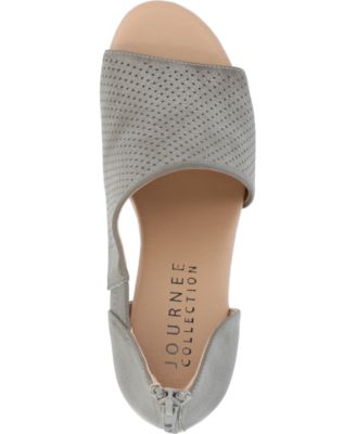 Women's Aretha Perforated Peep Toe Wedge Sandals