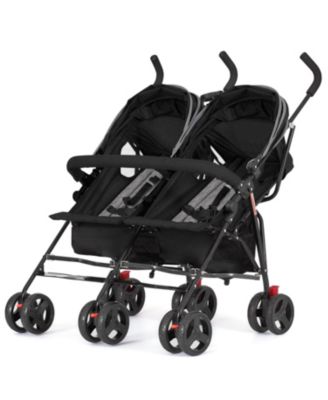 Baby Volgo Twin Umbrella Stroller, Black