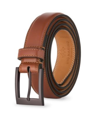 Mio Marino Men's Single Prong Buckle Leather Belt - Macy's