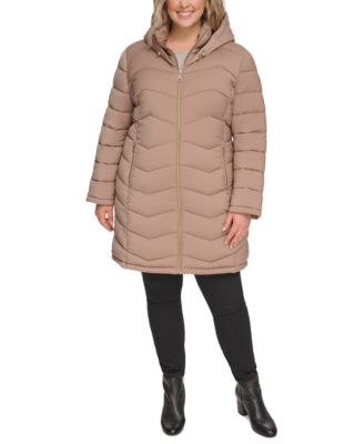 Calvin Klein Women s Plus Size Hooded Packable Puffer Coat Created for Macy s Macy s