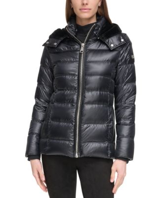 Macy's calvin klein puffer coats on sale