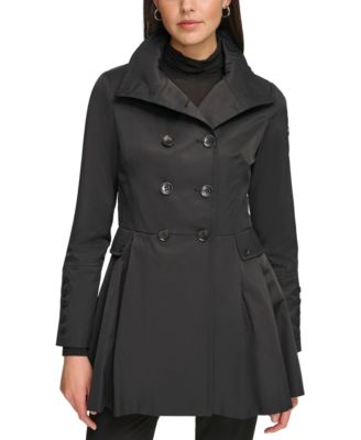 Calvin klein double breasted skirted coat on sale