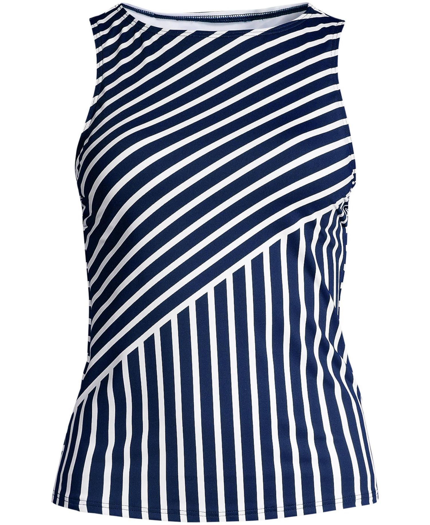 Women's DDD-Cup Chlorine Resistant High Neck UPF 50 Modest Tankini Swimsuit Top