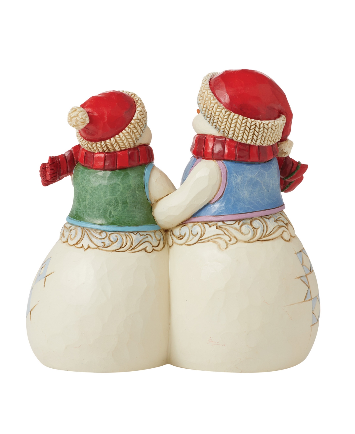 Jim Shore Snow Couple With Puppy Fig Figurine In Multi