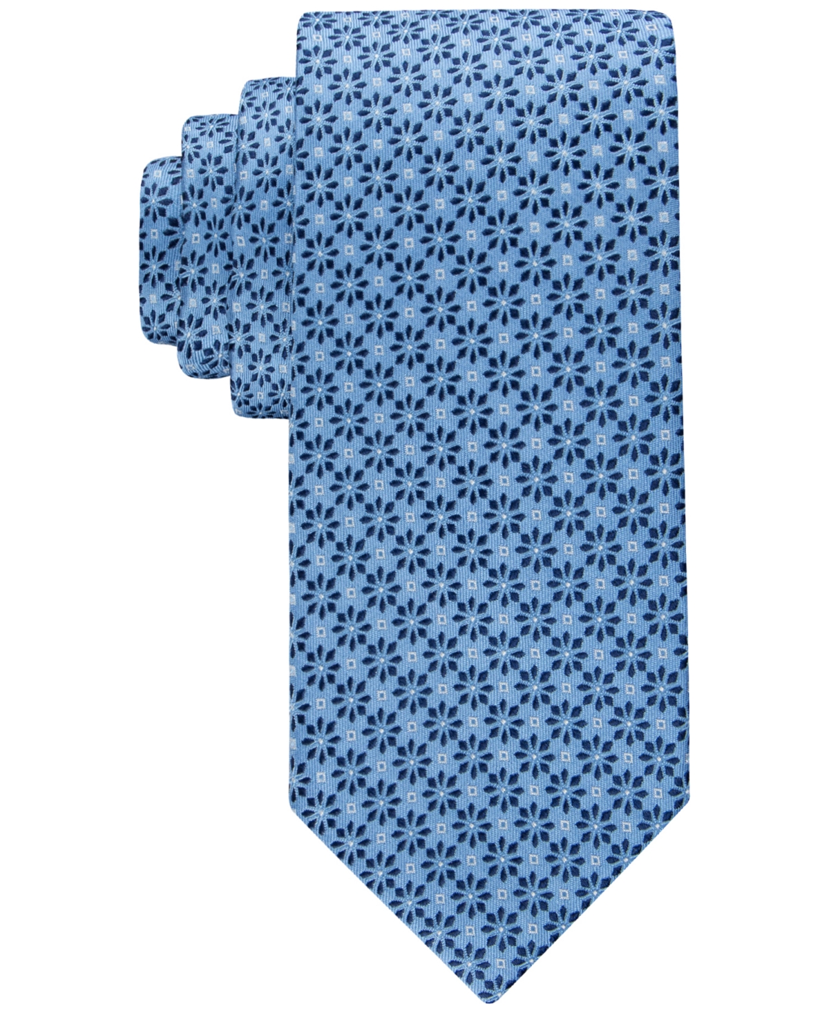 Tommy Hilfiger Men's Classic Daisy Medallion Neat Tie In Blue