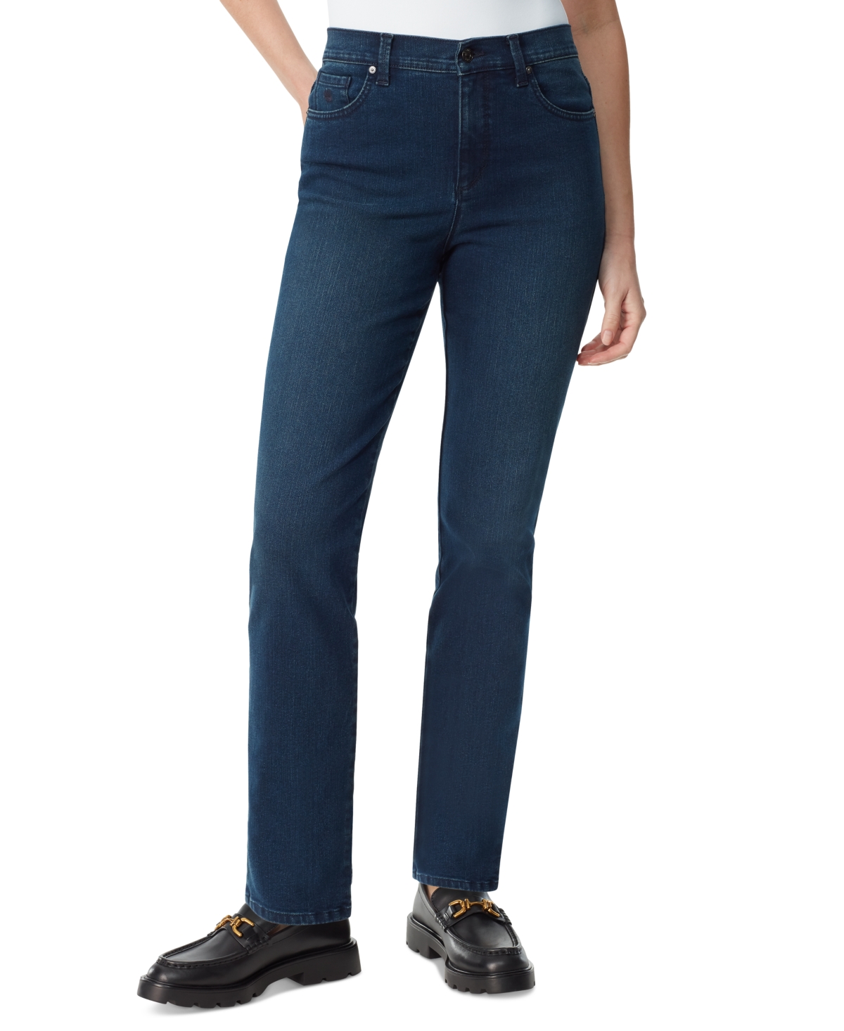 Gloria Vanderbilt Women's Amanda Classic Straight Jeans, In Regular, Short & Long In Park City Wash