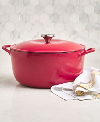 Shop The Cellar Enameled Cast Iron Cookware Collection Created For Macys In Red