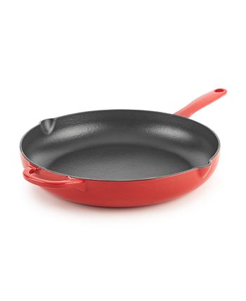 Business Clearance Heavy Cast Iron Skillet with Glass Lid Leather Handle  Cover