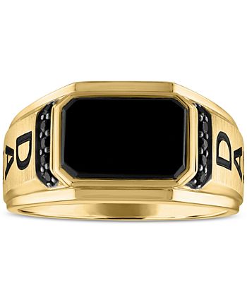 Macy's Men's Onyx (3-3/4 ct. t.w.) Ring in 14k Gold - Macy's