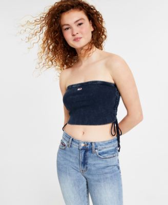Tommy Jeans - Women's Sleeveless Ruched Crop Top