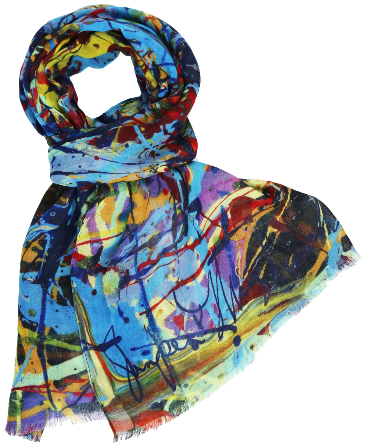 Fraas X Jumper Maybach Women's Taffy Galaxy Whew Scarf In Turquoise