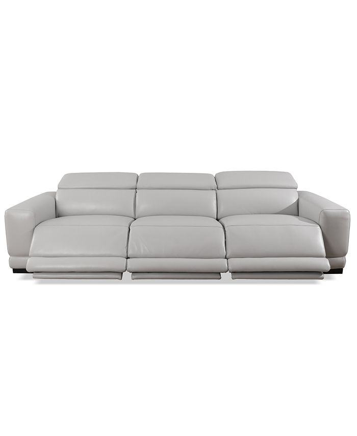 Furniture Krofton 3Pc. Beyond Leather Fabric Sofa with 3 Power Motion
