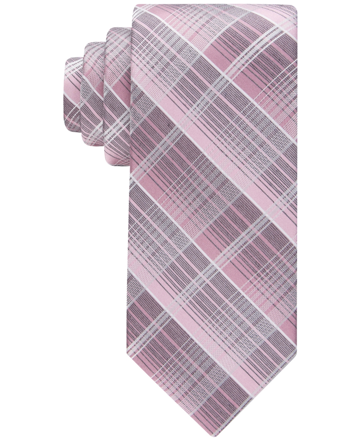Calvin Klein Men's Ombre Plaid Tie In Pink