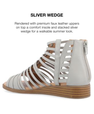 Women's Delilah Gladiator Sliver Wedge Sandals