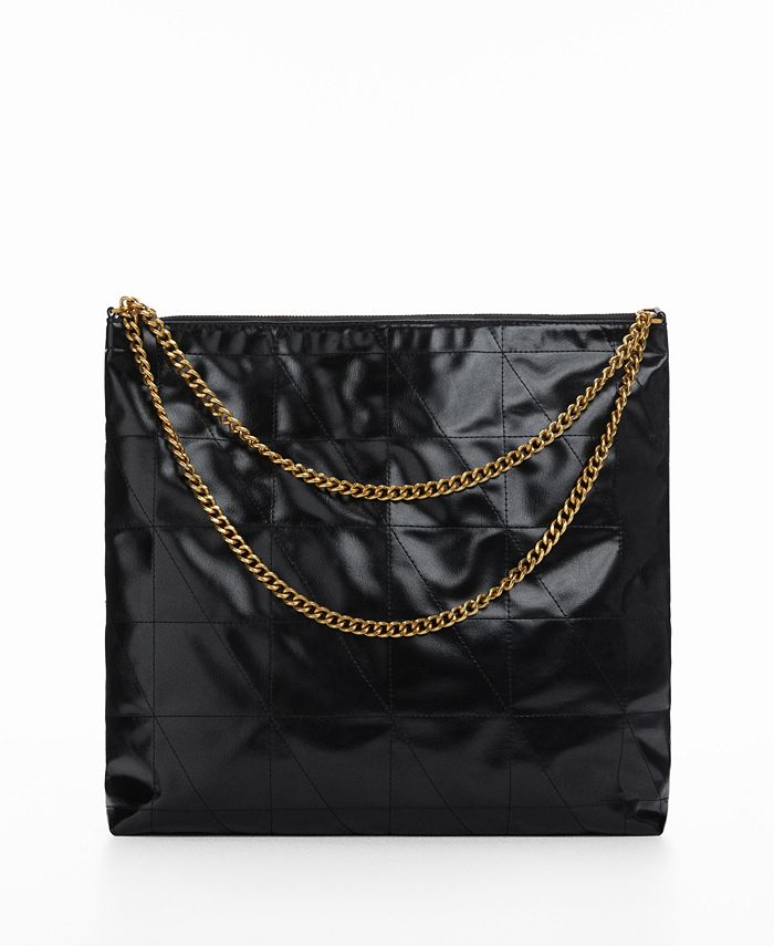 Macy's, Bags, Macys Inc Tortoise Black Bucket Bag Chain Strap