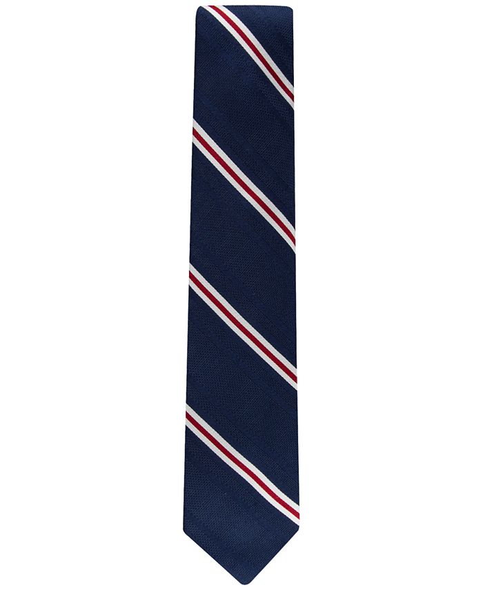 Tommy Hilfiger Men's Grenadine Stripe Tie - Macy's