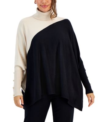 Macy's poncho sweater hotsell