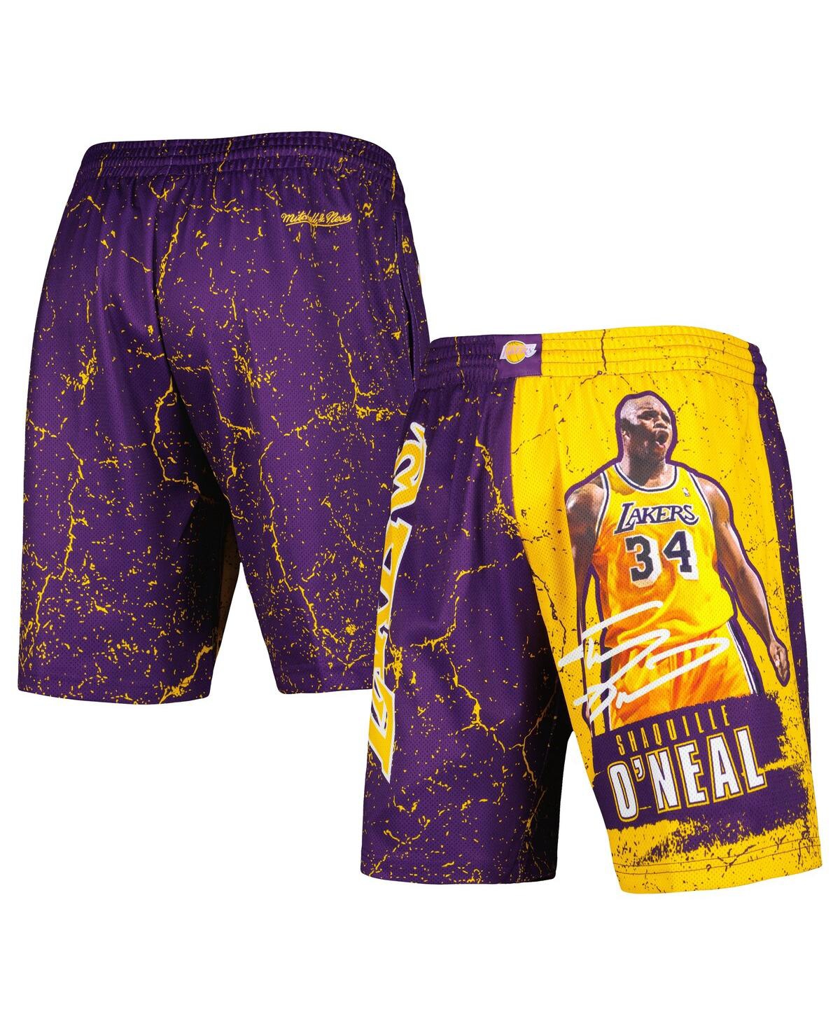 Shop Mitchell & Ness Men's  Shaquille O'neal Purple Los Angeles Lakers Hardwood Classics Player Burst Shor