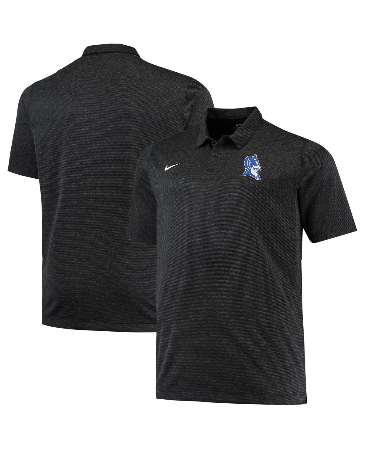 Shop Nike Men's  Heathered Black Duke Blue Devils Big And Tall Performance Polo Shirt