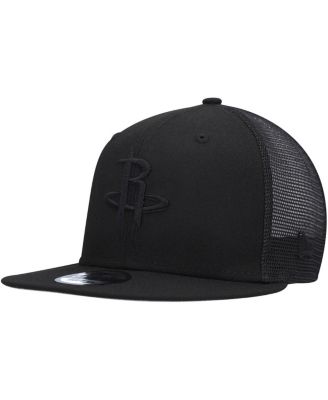 Men's New Era Black Houston Rockets Classic 9FIFTY Trucker Snapback Hat ...