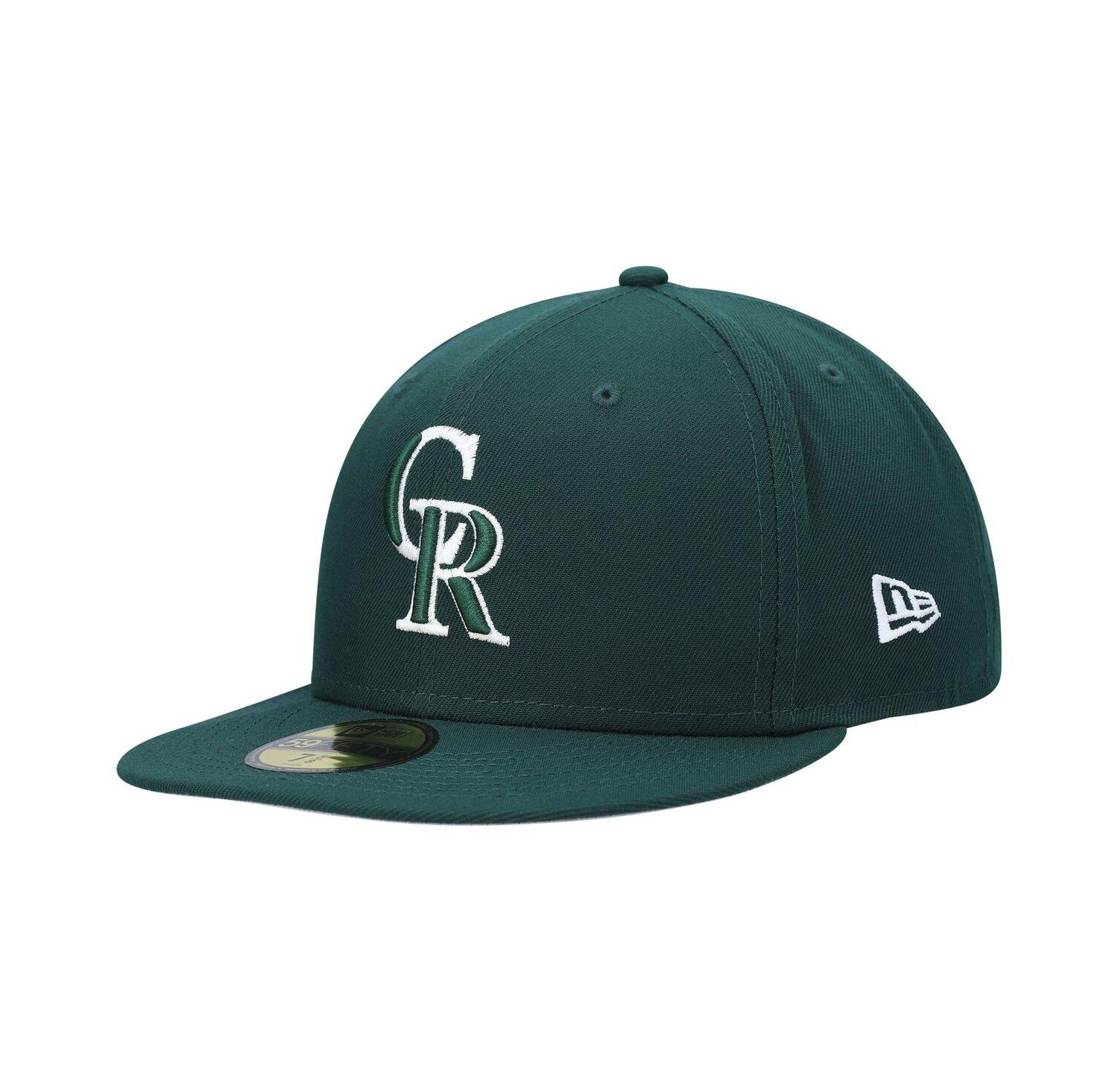 Men's Green Colorado Rockies White Logo 59FIFTY Fitted Hat