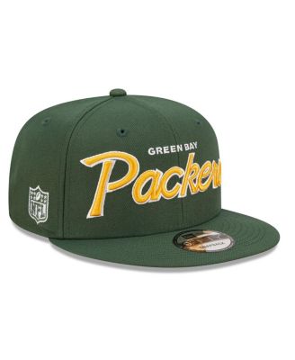 Men's New Era Green Green Bay Packers Script 9FIFTY Snapback Hat - Macy's