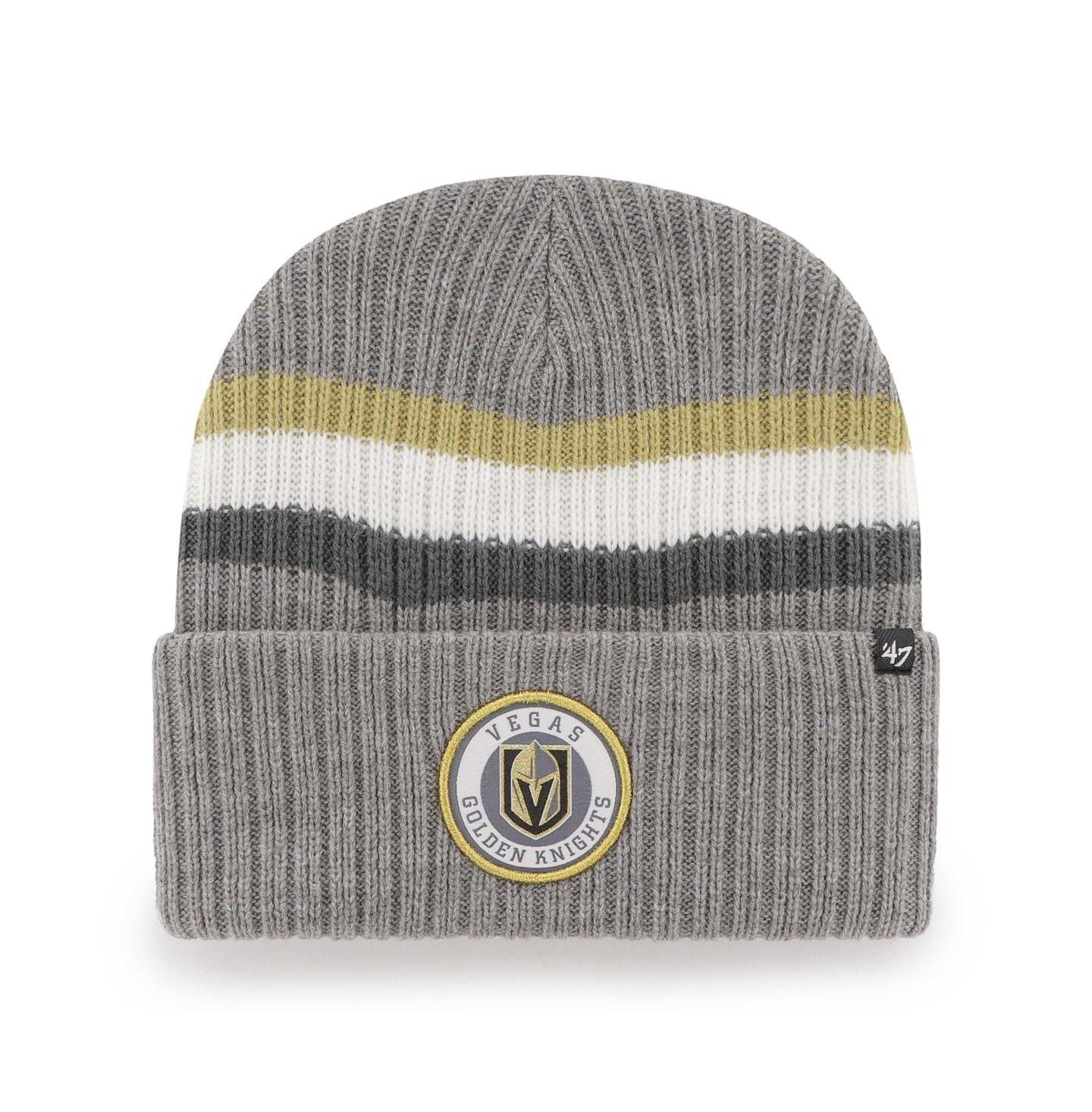 Мужская шапка '47 Brand Charcoal Vegas Golden Knights Highline Cuffed Knit Hat — фото 1