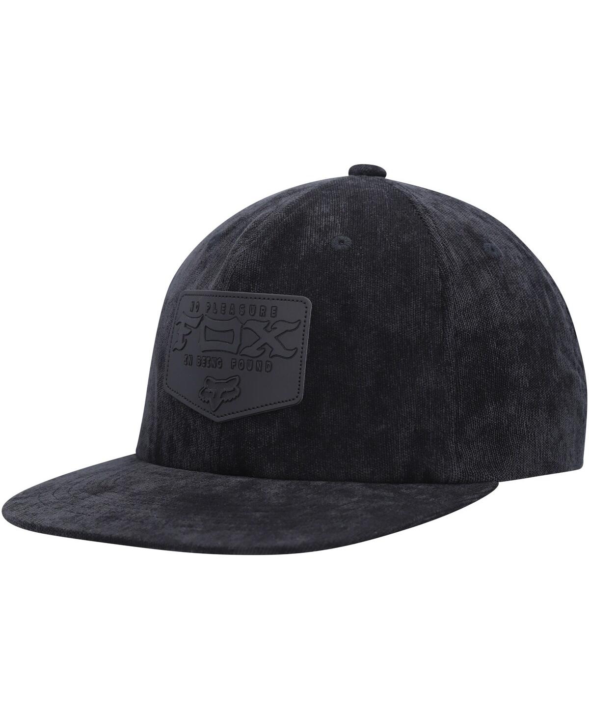 Men's Fox Black Fixated Snapback Hat - Black