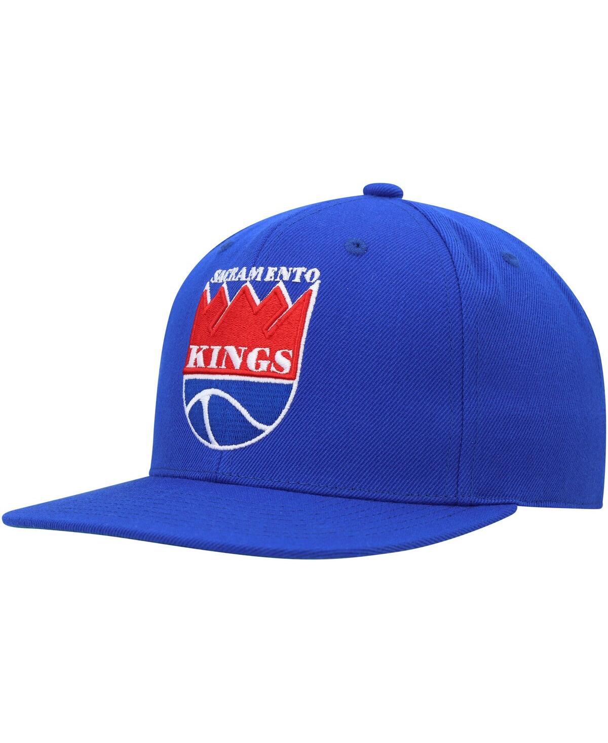 Shop Mitchell & Ness Men's  Blue Sacramento Kings Hardwood Classics Mvp Team Ground 2.0 Fitted Hat