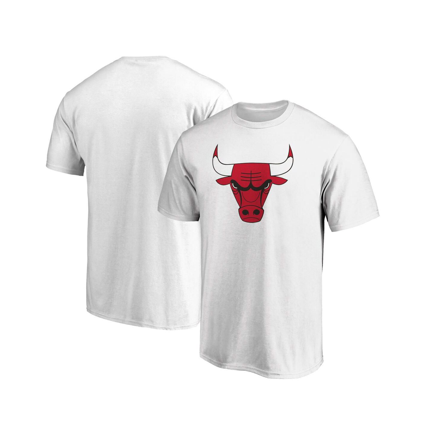 Мужская футболка Fanatics White Chicago Bulls Primary Mascot Logo — фото 2