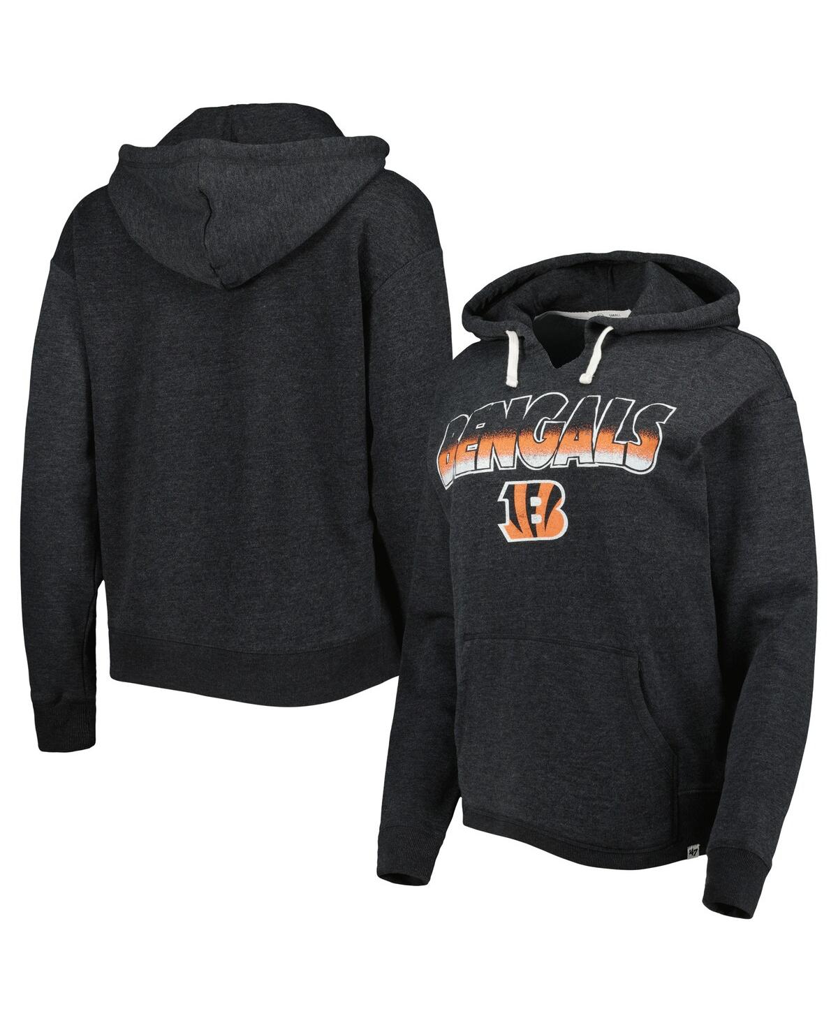 Shop 47 Brand Women's ' Black Cincinnati Bengals Color Rise Kennedy Pullover Hoodie