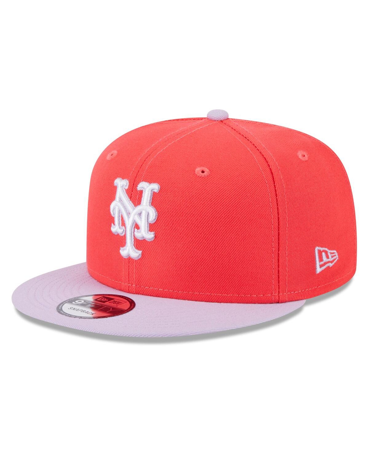 Shop New Era Men's  Red And Purple New York Mets Spring Basic Two-tone 9fifty Snapback Hat In Red,purple