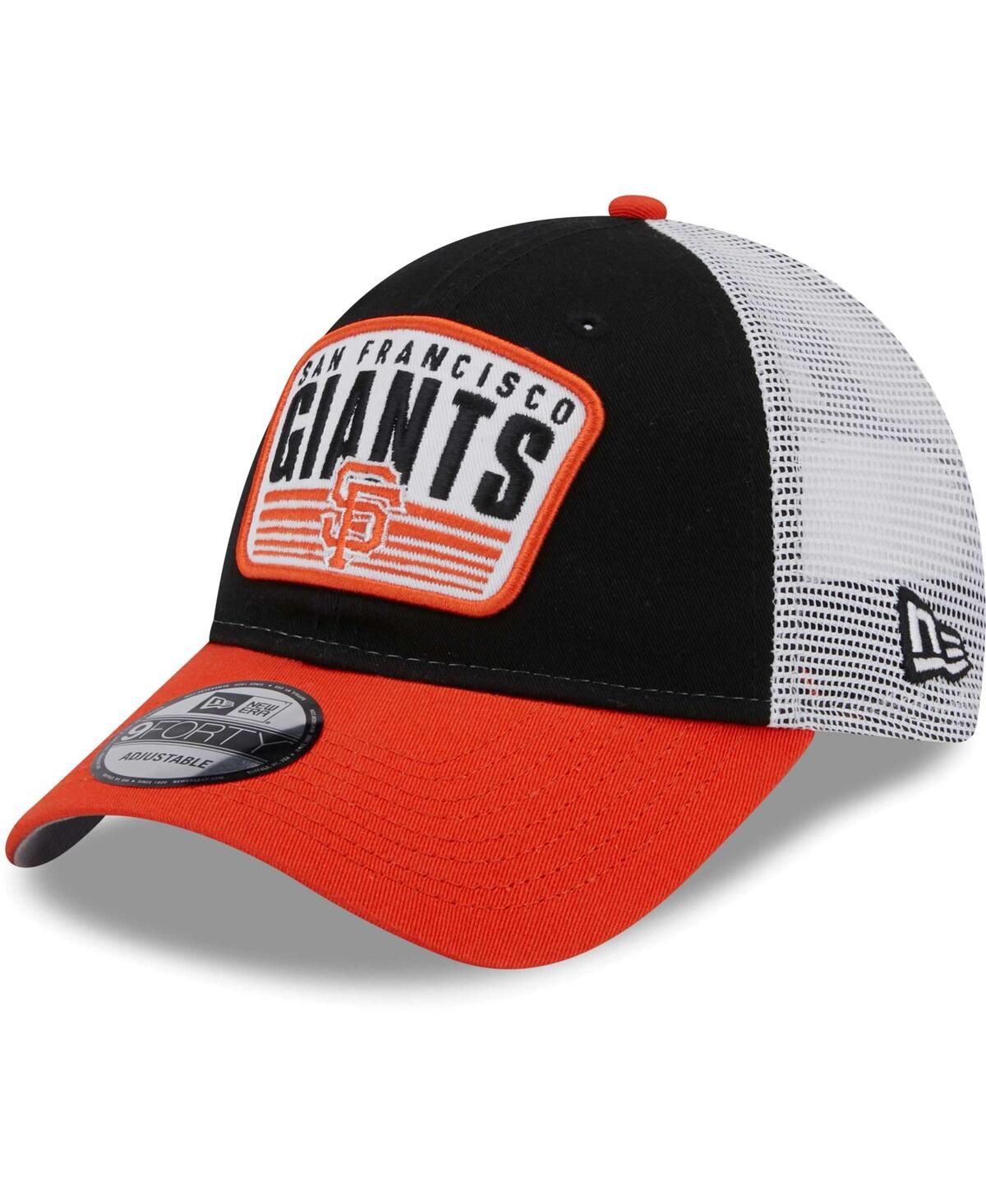 Shop New Era Big Boys And Girls  Black San Francisco Giants Patch Trucker 9forty Snapback Hat