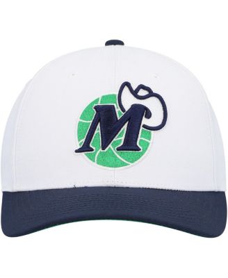 Men's White, Navy Dallas Mavericks Hardwood Classics Core 2-Tone 2.0 Pro Snapback Hat