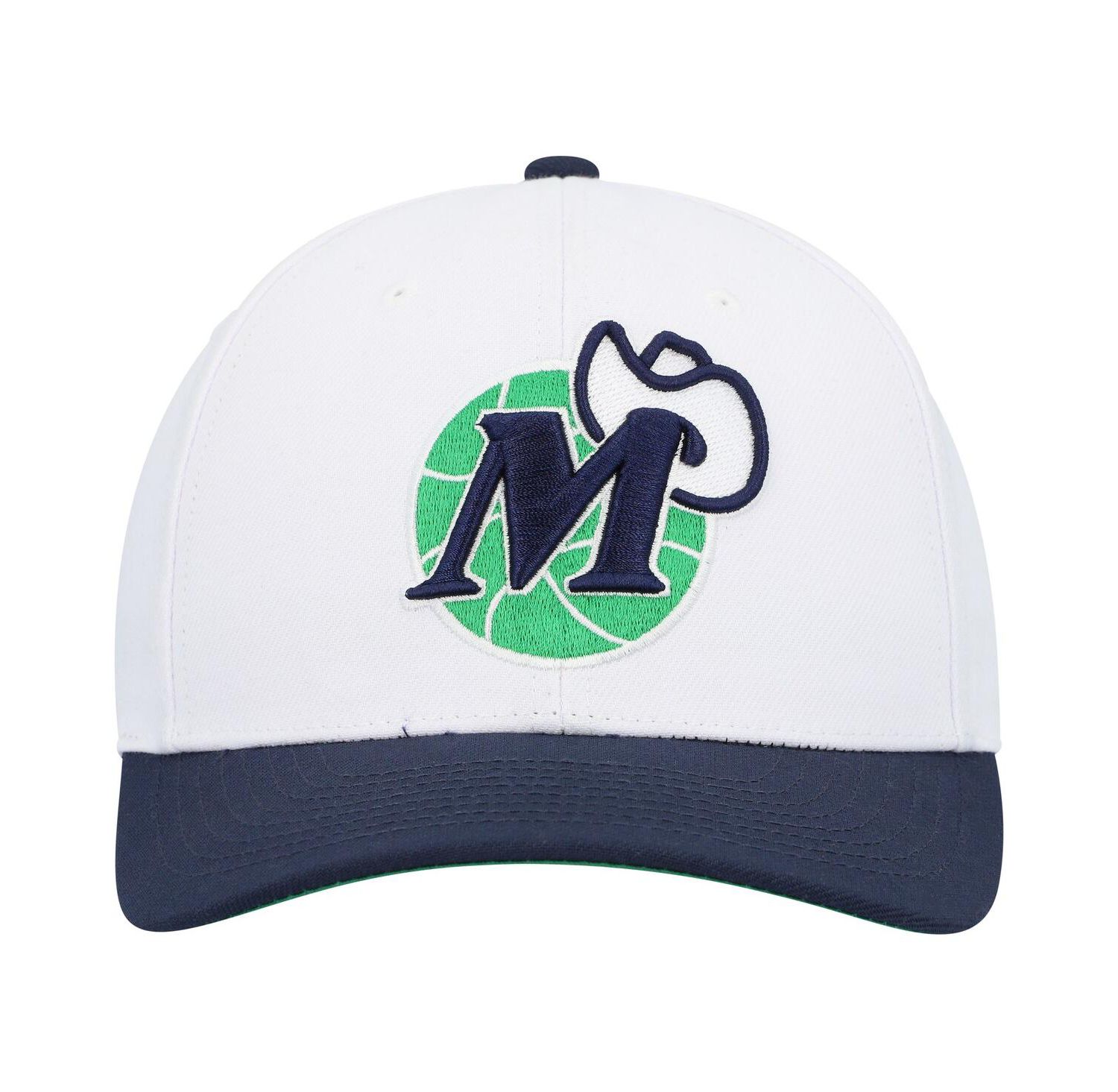 Men's White, Navy Dallas Mavericks Hardwood Classics Core 2-Tone 2.0 Pro Snapback Hat