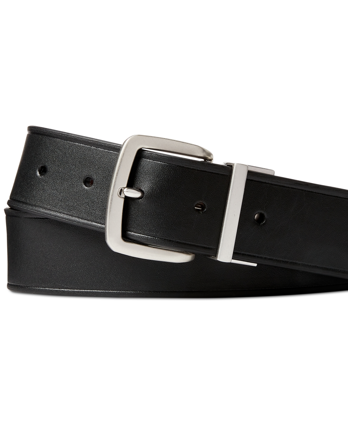 Shop Polo Ralph Lauren Men's Reversible Leather Belt In Black,brown