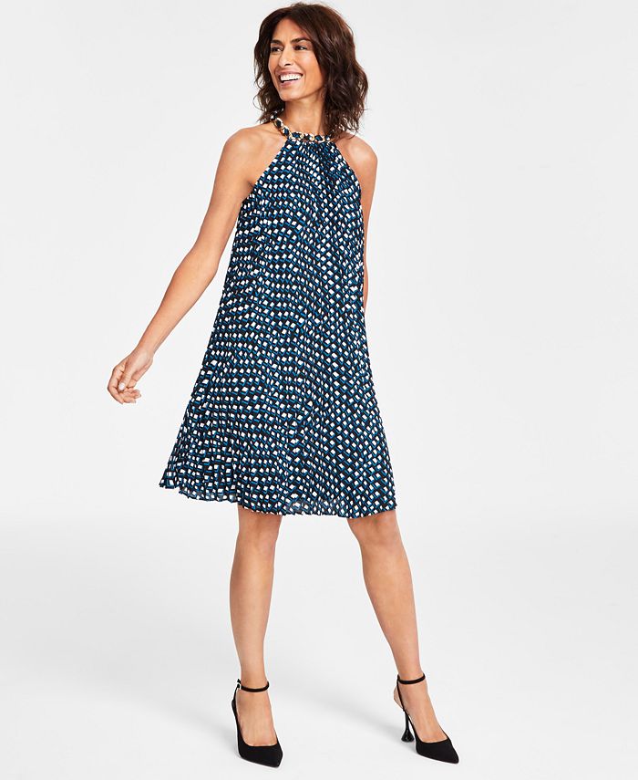 Macy's black clearance halter dress