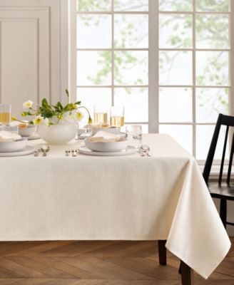 Continental Solid Texture Water and Stain Resistant Tablecloth, 60" x 84"