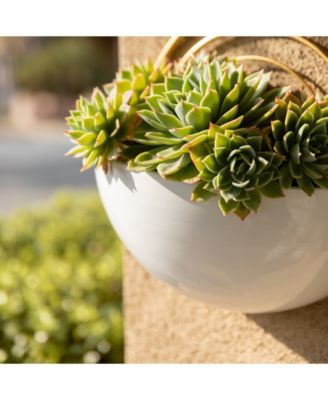 Crescent 3-Piece Metal Wall Planter Set